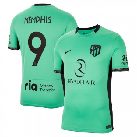 Atlético Madrid Memphis 9 Tredjedrakt 2023-24 Kortermet Atlético Madrid Memphis 9 Tredjedrakt 2023-24 Kortermet